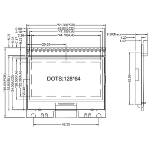 20 pin 128x64 fstn modulo lcd st7565 display seriale driver o parallelo cog con PCBA