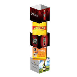 Tablero de láminas de plástico corrugado PP, cubos de marketing de exhibición corrugada apilables plegables promocionales personalizados - Product Image 6