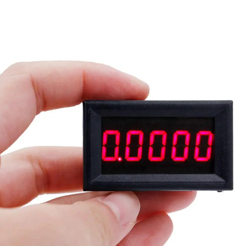 Ampèremètre numérique à jauge LCD rouge, ampèremètre DC 0.0000-3.0000A testeur d'ampli de panneau de compteur de courant pour voiture