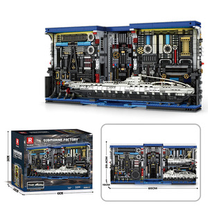 Submarine <strong>Book</strong> File <strong>Science</strong> Fiction Street View <strong>Building</strong> <strong>Blocks</strong> Assembly Decoration Model Educational Toy Gift for Boys Adults - Product Image 2