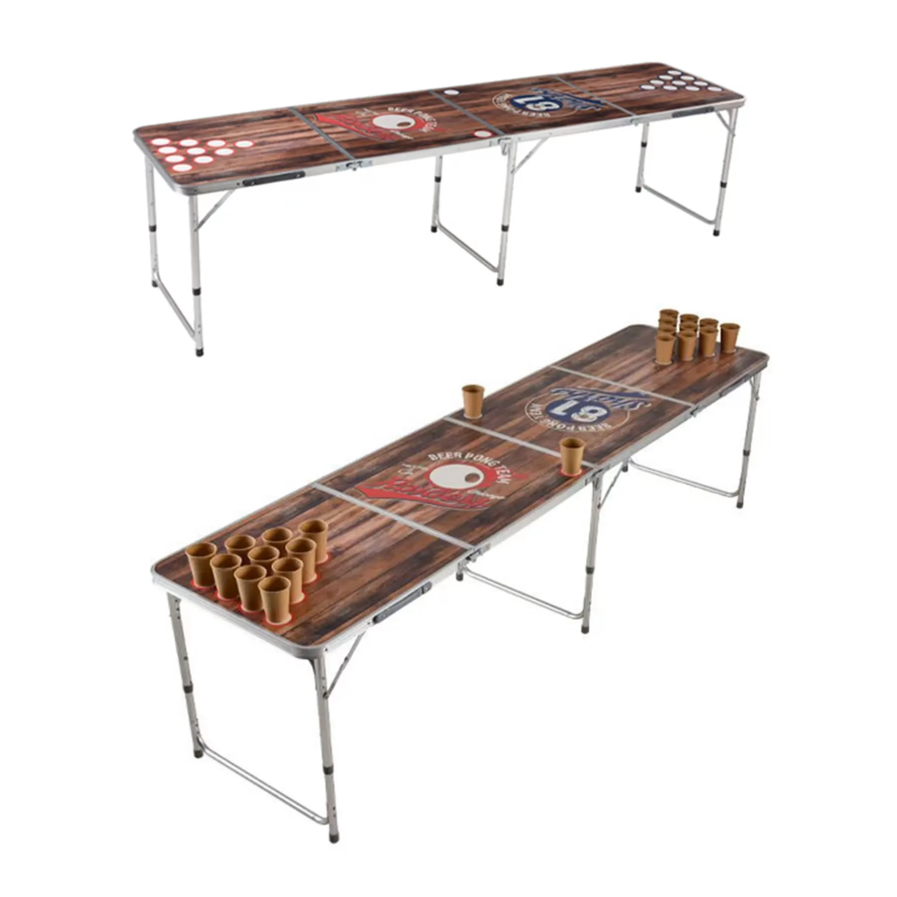 HISPEED tavolo pieghevole da campeggio portatile in alluminio resistente personalizzato da 8 piedi