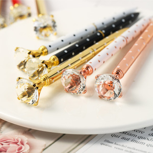 뜨거운 판매 1.0mm 블링 크리스탈 다이아몬드 볼펜 좋은 품질 판촉 금속 연필 사무실 학교 학생을위한 완벽한 - Product Image 3