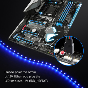 12V цветная (RGB) Светодиодная лента с usb-питанием ПК чехол для ноутбука 4pin название фон светодиодная осветительная полоса материнская плата RGB Header геймера шкаф лента синхронизации - Product Image 2