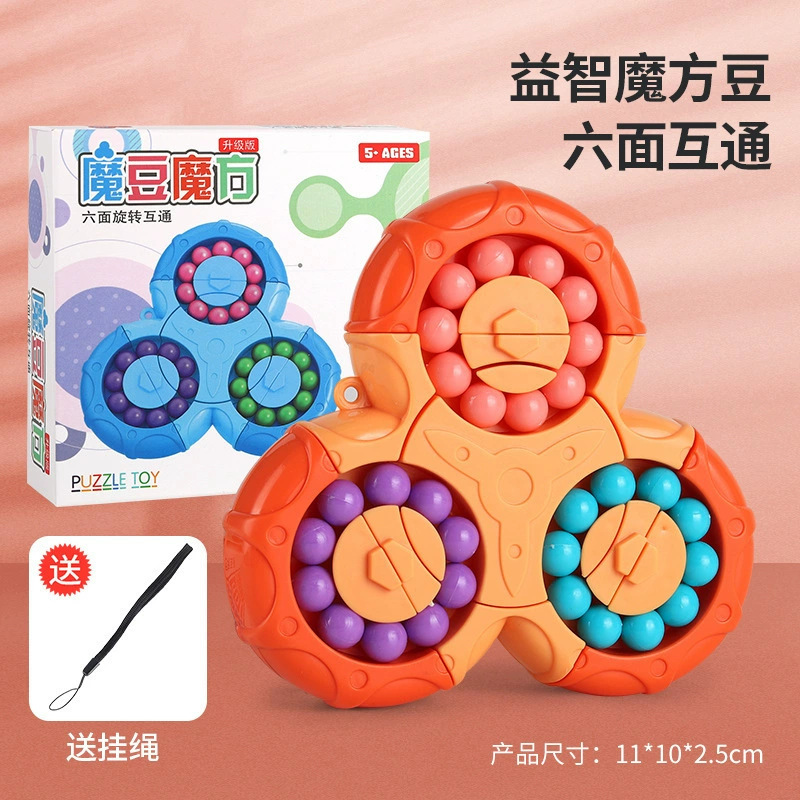 Cubo de rompecabezas giratorio de seis caras-naranja