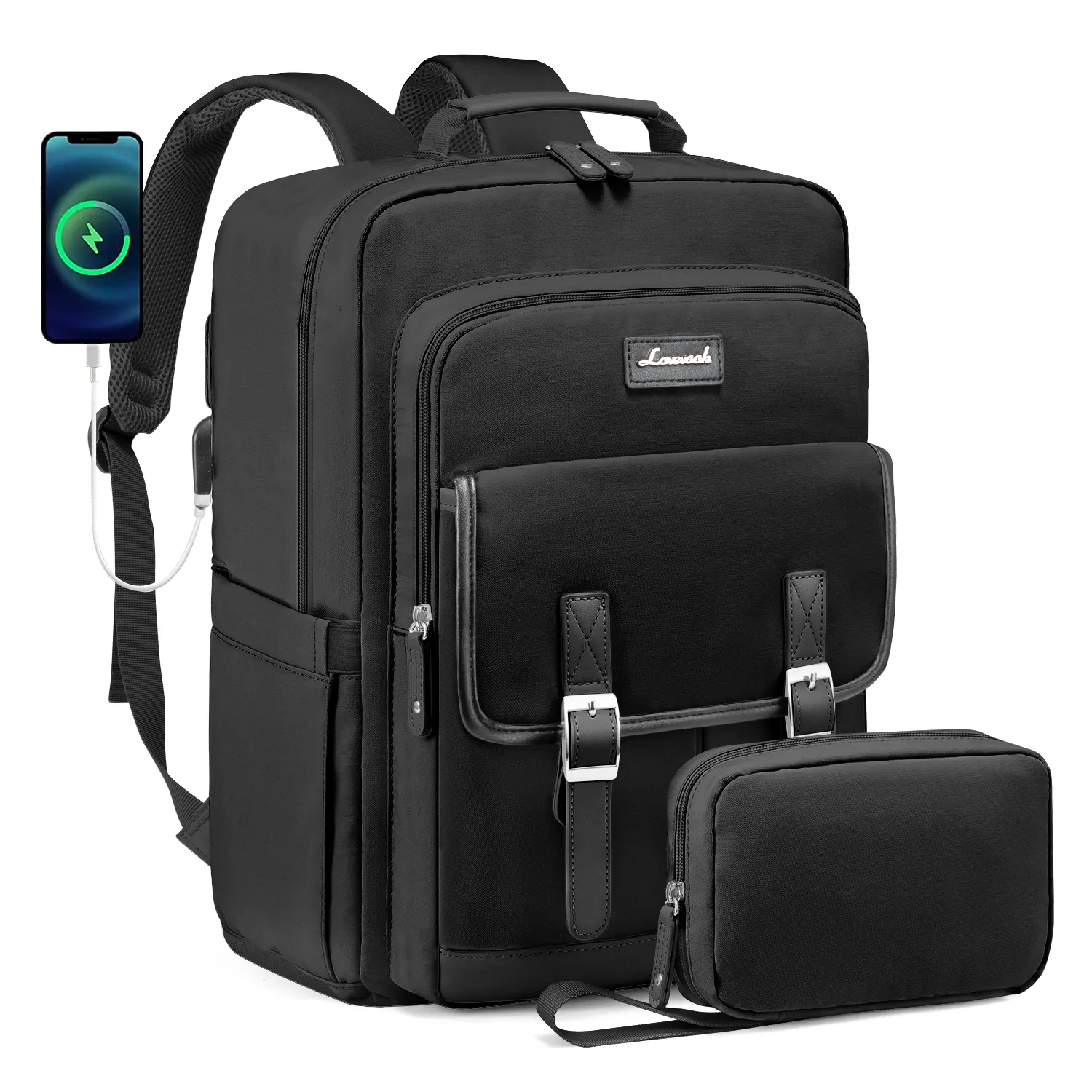 2023 New LOVEVOOK Vintage Unisex Business custom computer bags 15.6in casual daypack school travel women men laptop backpacks