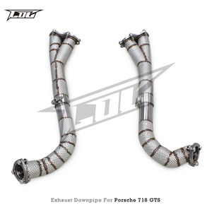 Factory Free Flow Downpipe for Porsche 718 Cayman GTS 4.0L 2024 Sport Car Exhaust Downpipe <strong>Header</strong> with Heat Shield Exhaust