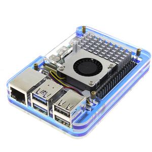 Raspberry Pi 5 Estuche acrílico azul Compatible con Raspberry Pi 5 Carcasa de enfriador activo oficial para Raspberry Pi 5 4GB 8GB - Product Image 3