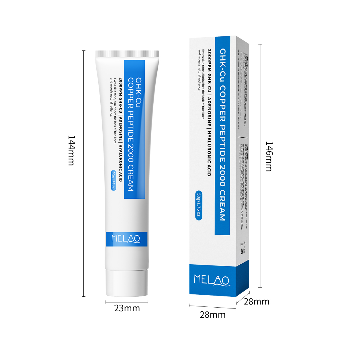 50 g de crème au peptide de cuivre GHK-Cu 2000