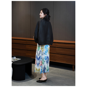 Poemtree休闲金丝夹克春季流光编织时间云纱体现优雅涤纶衬里 - Product Image 4