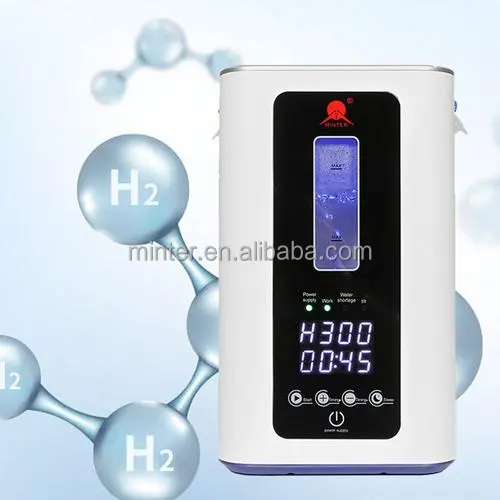 جهاز الاستنشاق المائي H2 بقياس نقاء عالي 99.99% مولد المياه الايونية الهيدروجينية بانخفاض الضوضاء 900 مل/دقيقة PEM