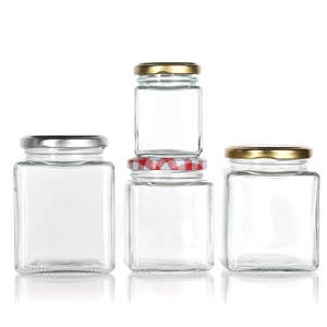 בגדלים שונים 730 מ "ל צנצנת בוטנים מרובעת צנצנת זכוכית מרובעת עם כדרי מתכת - Product Image 6