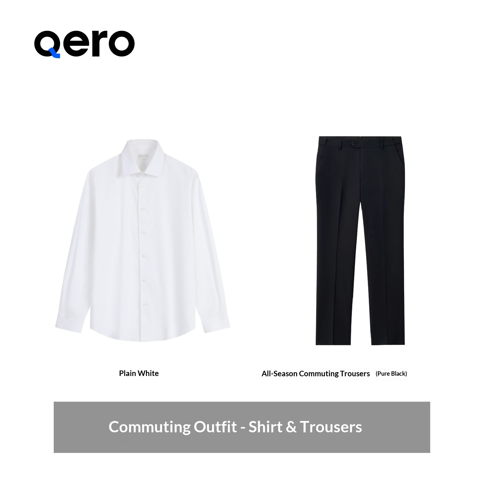 Chemise blanche + pantalon habillé noir