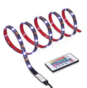 Akıllı LED 1M 2M 3M 4M 5M 5050 DC5V IP65 esnek RGB TV arkaplan ışığı kiti usb'li şerit led işık ile 24 anahtar IR uzaktan kumanda - Product Image 2