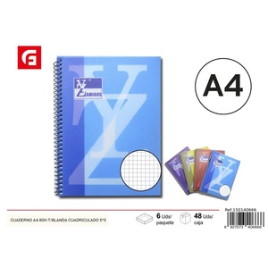Cuaderno A4 de 80 hojas con rejilla de 5x5-Papelería - Product Image 1