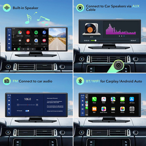 10.26&quot; Dash Cam 4K 2160P Carplay &amp; <strong>Android</strong> Auto Car DVR Video Drive Recorder Stream Dahscam 360 &deg; Rotation <strong>Camera</strong> 5G Wifi GPS FM - Product Image 6