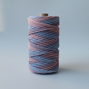 Ropemate 3mm Multicolor rainbow Braided Rope Gradient <strong>Color</strong> Cotton Rope Soft Custom Cored Macrame Cord - Product Image 3