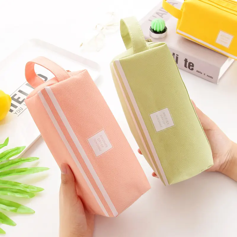 Reusable Top Grade Big Storage Pencil Case Bag Large Capacity Zipper Small Hand Bags For Pen With Custom logo Pen Bag