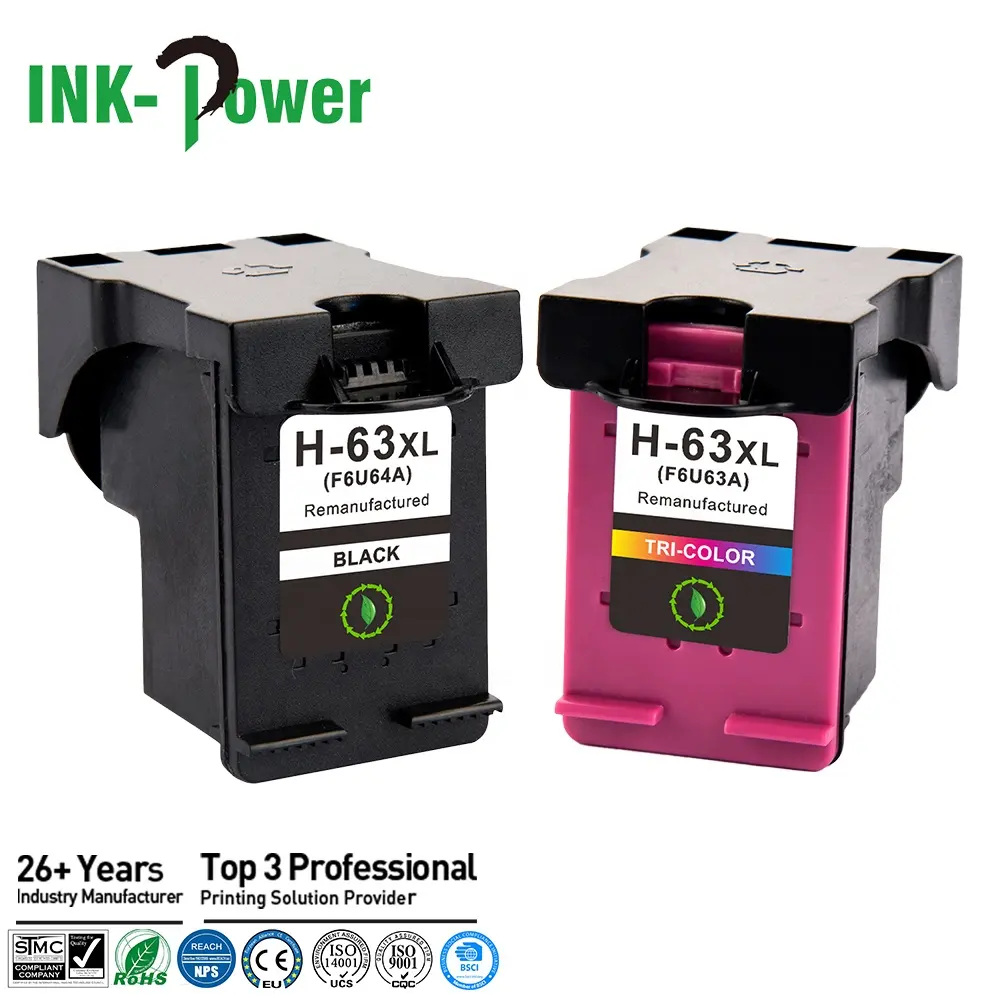 63 63XL Tinten farbe Car touche Dencre Inkjet Black Tinten patrone Kompatibel mit HP63 HP63XL HP Deskjet Drucker