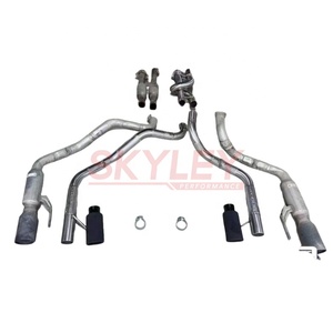 Cho FORD <span class=keywords><strong>F150</strong></span> RAPTOR 3.5tt r 5.2 2022 ~ <span class=keywords><strong>2025</strong></span> ống xả không gỉ hệ thống ống kết thúc phía trước đuôi cuối màu đen lời khuyên vẫn là OEM van - Product Image 1