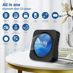 Reproductor de CD con Control remoto inalámbrico portátil, reproductor de CD BT personalizable para el hogar con altavoces, reproductor de Casette de CD de Radio recargable - Product Image 3