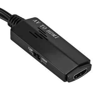 Mini compuesto RCA CVBS AV a HDMI Audio Video Adaptador convertidor PAL/NTSC con Cable de carga USB para pc xbox ps4 tv vh