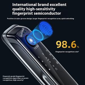 Wifi Smart Lock Gezichtsherkenning Vingerafdruk Toegang Houten Deur Monitor <span class=keywords><strong>Intercom</strong></span> Met Cloud Ondersteuning Thuis Gebruik Grensoverschrijdend Gebruik - Product Image 3