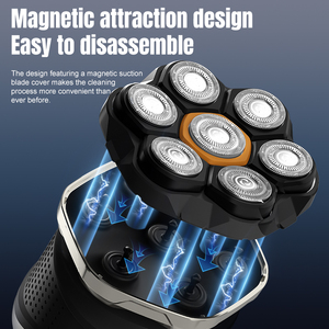 Lanumi FK-8801 IPX6 Водонепроницаемая мужская электробритва 1400 мАч 8500 об/мин Вращающаяся бритва 7D магнитная головка лезвия для лысых мужчин - Product Image 3