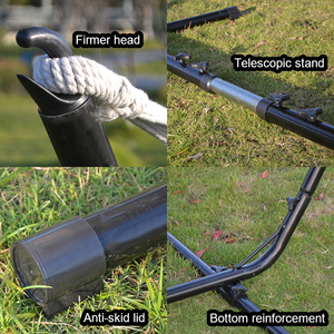 Giá Treo Võng Di Động Phổ Biến Bằng Sắt Màu Đen Dùng Ngoài Trời Trang Trí Nhà Cửa Bằng Kim Loại Logo Theo Yêu Cầu Ngoài Trời - Product Image 3