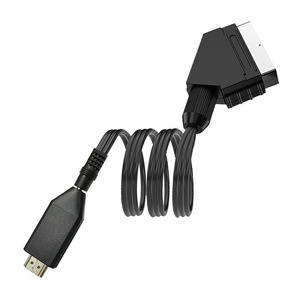 HDTV OLDTV用USB電源ケーブル付き1080PHDMI-Scartビデオコンバーターケーブルアダプター