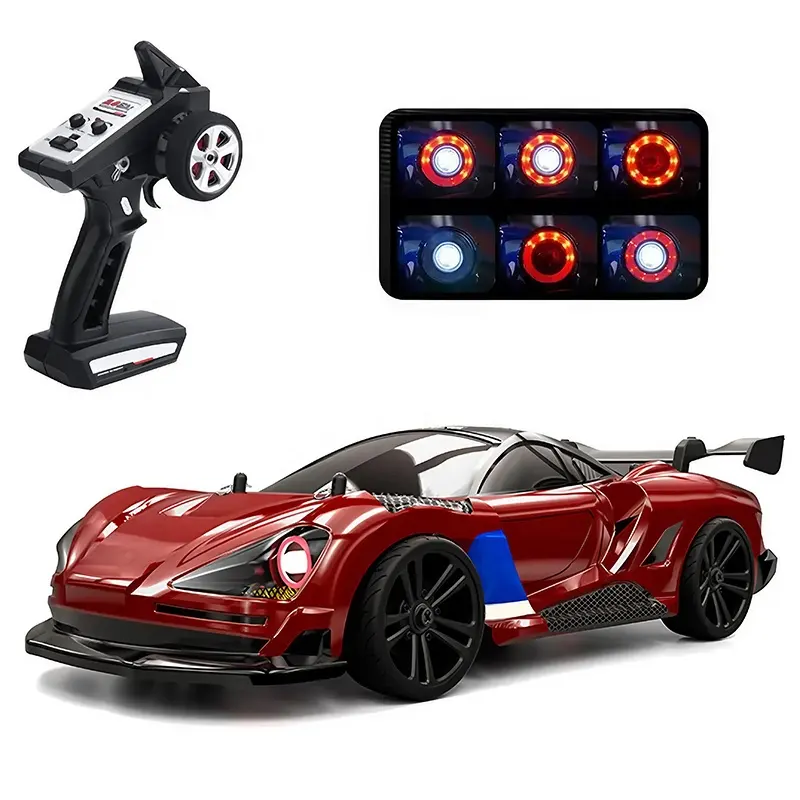 SCY16301 1 16 RTR Flat Drift Drifting 2,4G giroscopio proporcional luces Led Radio Control RC vehículo de carreras Hobby coche para niños