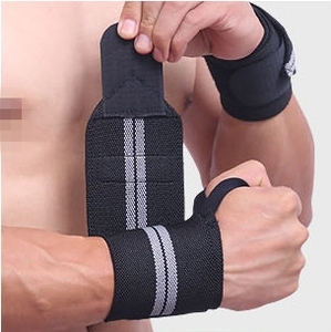 Muñequera ajustable para levantamiento de pesas, correa de compresión pesada, muñequera con logotipo personalizado con lazo para el pulgar - Product Image 3