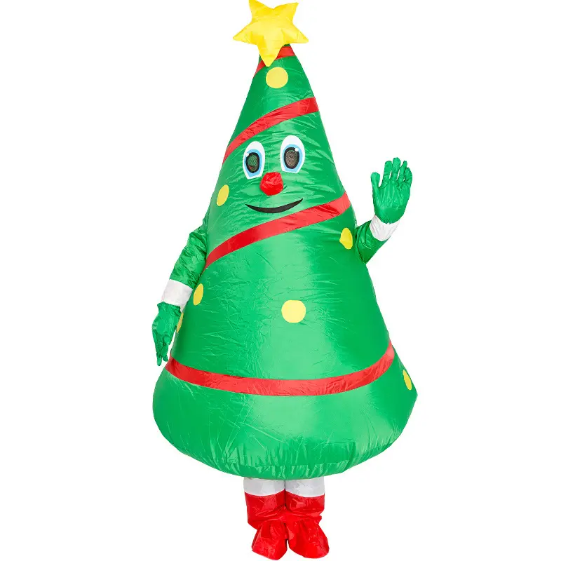 Disfraz inflable de árbol de Navidad, figura de dibujos animados de Anime, accesorios inflables, mascota divertida, novedad de 2022