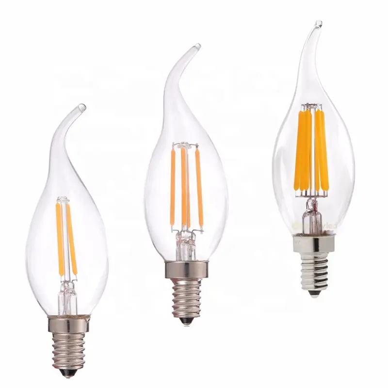 Lampadina Edison 2W 4W 5W dimmerabile stile Vintage E26 E27 B22 Base Clear C35 lampadina a candela a filamento LED