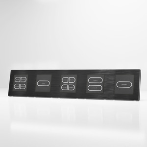 Interruttore luce a pulsante rettangolare a parete moderna con presa USB - Product Image 1