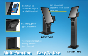 POS киоск 21,5 Дюймов сенсорный экран Windows/Android OS, термопринтер, 2D сканер, настольный или напольный для супермаркета - Product Image 6