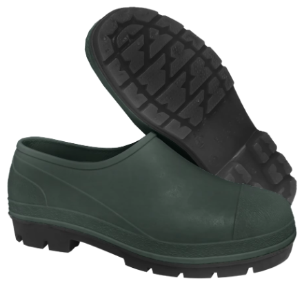 suela negra superior verde