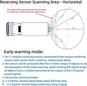 <strong>Wireless</strong> 11GHz Millimeter Wave Radar Parking <strong>Sensor</strong> Kit Waterproof Backup Assist <strong>System</strong> for Trucks Lorries Cars <strong>Reverse</strong> Aid - Product Image 4