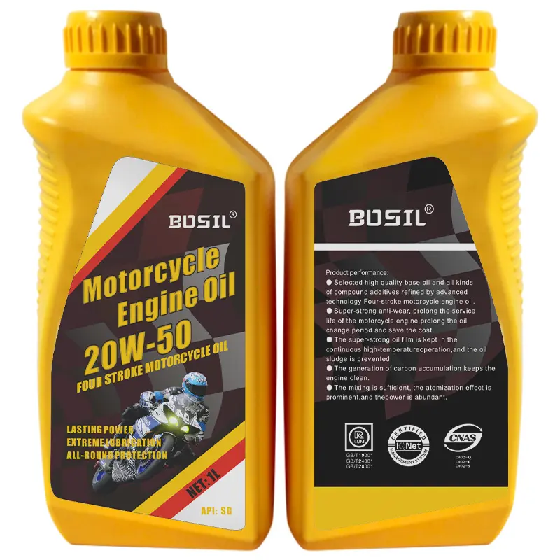 Motosiklet motoru yağı 4t 10w50 küçük varil yüksek kaliteli API sınıfı sentetik motosiklet motoru yağ