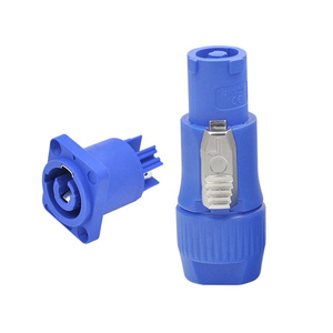 定制四核4针彩色xlr音频插头音频连接器，带圆形蓝色 - Product Image 4