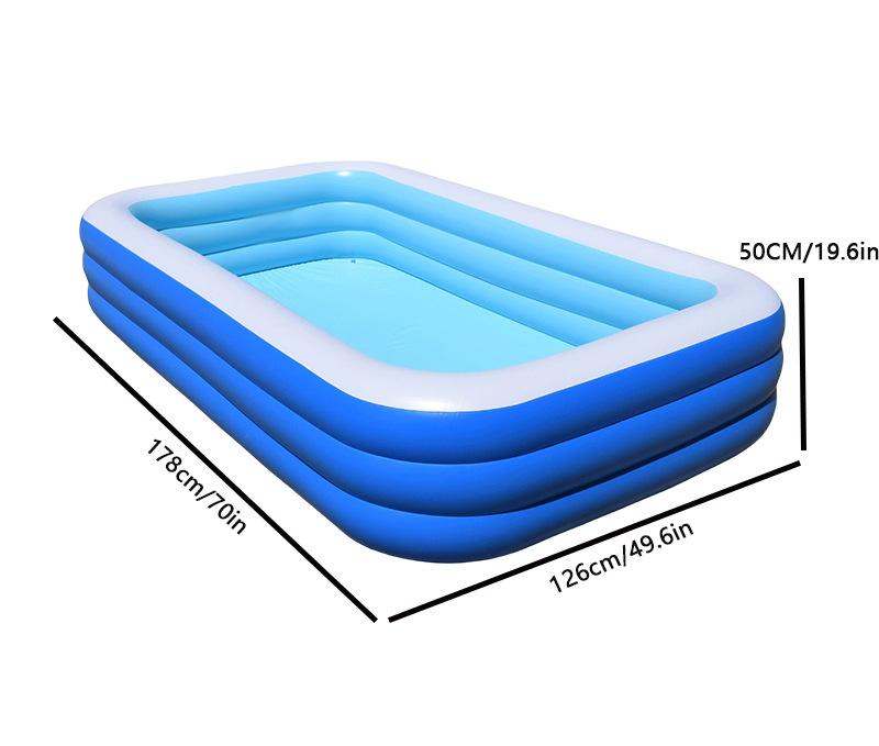 1.8-meter three-layer blue and white flat bottom