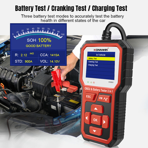 Evrensel araba kod okuyucu & 12V pil test cihazı OBD2 tarayıcı 2 1 otomatik teşhis OBDII EOBD tarama aracı O2 sensörü motor test - Product Image 6