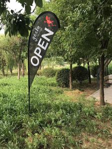 Aozhan Custom <strong>Logo</strong> Design Advertising Rectangle Banner Beach Square Flag With Pole and Stand - Product Image 6
