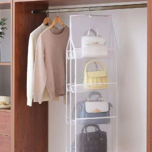 Eight-compartment bag with hanging loop (white)