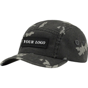 Alta calidad 5 Panel Camo Ripstop Camping Gorras Parche personalizado Bordado Logo Deportes no estructurados Running Camper Hat - Product Image 1