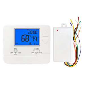 24V ABS无线1热1冷空调可编程射频电子恒温器，用于温度控制 - Product Image 1