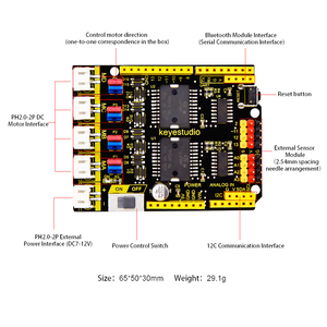 Keyes tudio L298P Schaltung 4-Kanal-Motorantriebsabschirmung Erweiterungs karte für Arduino - Product Image 5