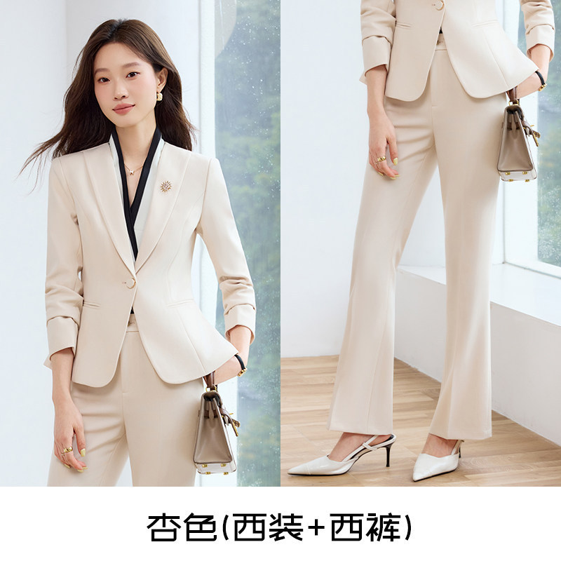 apricot suit + apricot trousers