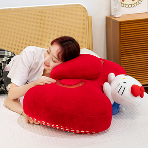 睡眠のためのなだめるような枕として女の子のためのぬいぐるみ動物のおもちゃで満たされた新しい大型のHello K It ty枕。 - Product Image 3