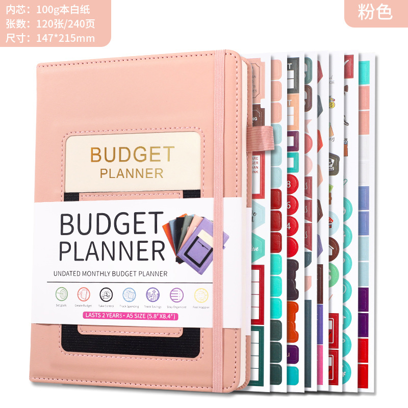 Pianificatore di budget - rosa - 8 adesivi per la pianificazione
