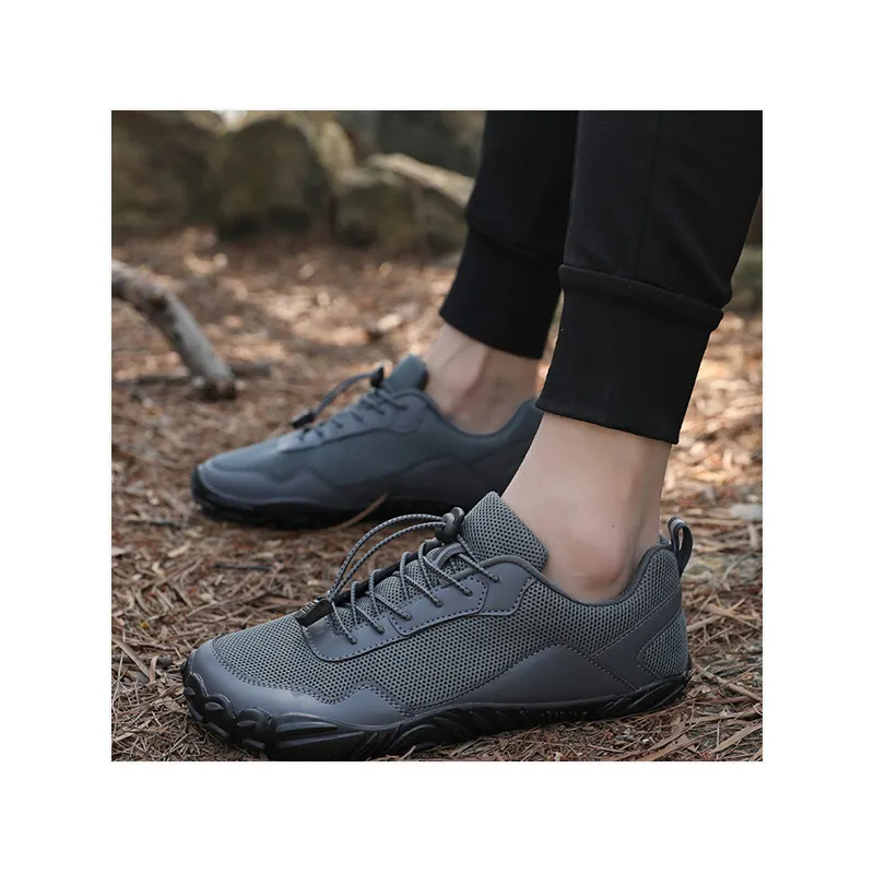 Minimalist rahat doğal yürüyüş Sneakers ayak şekli geniş ayak yalınayak çapraz üzerinde kayma koşu ayakkabıları